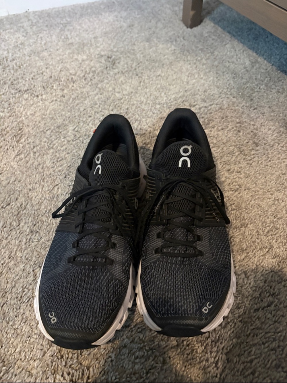 On Running CloudTec Women’s Black and White Athletic Running Shoes